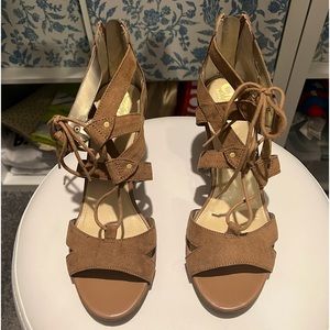 Circus by Sam Edelman - 2 in block heels, brown, leather, cross/lace up